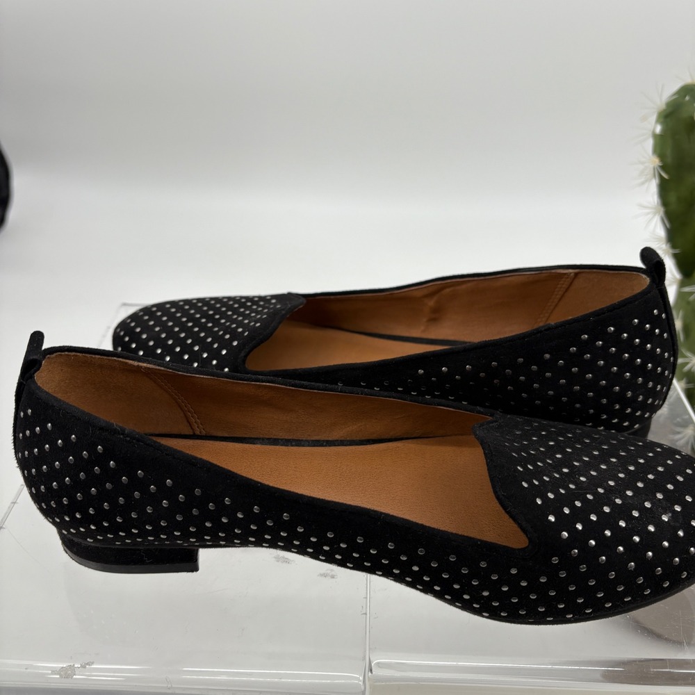 ABound Embellished Flat Shoes Round Toe Slip‎ On Faux Suede Black Womens Size 7 - Picture 3 of 9